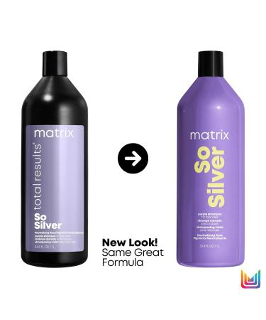 So Silver Purple Shampoo & Conditioner Set - 33.8 Fl Oz | Neutralizes Yellow Tones, Nourishes Hair | Blonde, Grey, Platinum, Bleached Hair | Color Treated | Packaging May Vary - Buy Online on GoSupps.com