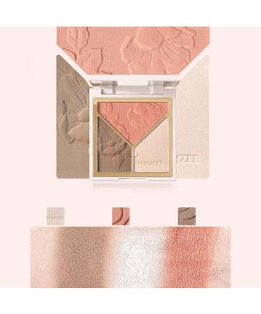 jojomis 3Colors Highlighter Contour Palett Face Contouring Kit Nose Shadow Highlighting Powder - Red - Buy Online on GoSupps.com