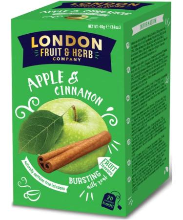  LONDON FRUIT & HERB COMPANY London Fruit | Apple & Cinnamon Herbal Tea | Digestive Infusion Fruits and Spices - 6 x 20 Sachets (240 g) - Buy Online on GoSupps.com