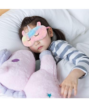 Unicorn Plush Eye Mask - Cute Funny Blindfold for Kids & Adults - Pink - Buy Online on GoSupps.com