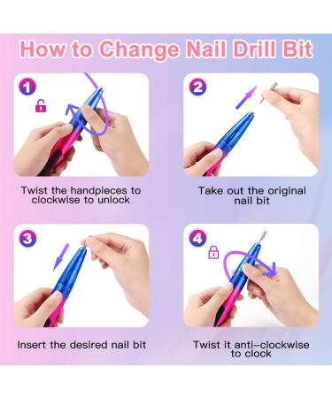 Senignol Cordless Nail Drill - 30000RPM Portable Electric File Kit for Acrylic Nails | 5 Speeds Manicure Pedicure Set - Perfect Christmas Gift for Women - Buy Online on GoSupps.com