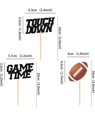 Keaziu 24 Pack Rugby Ball Cupcake Topper Touch Down Game Time Cupcake Picks Rugby Ball Themed Soccer Ball Toothpicks for Men Boys Birthday Decorations 1 Rugby 1 - Buy Online on GoSupps.com