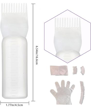Hair Oil Applicator Bottle 160ml with Hair Dye Kit Root Comb Applicator Bottle with Clear Scale Hair Bleach Kit - Buy Online on GoSupps.com