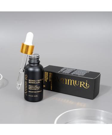 Retinol 2.5% Pro Face Serum Hyaluronic Acid Natural Ingredients For Skin Firming - Buy Online on GoSupps.com
