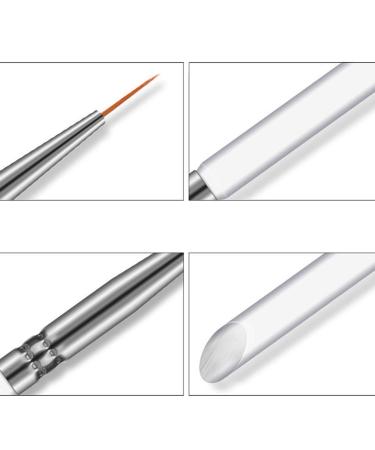 Tinsow 3pcs Nail Art Brush Set - Professional Liner Striping Brushes for Short Strokes & Blending - Ideal for Elongated Lines - High-Quality Tools - Buy Online on GoSupps.com