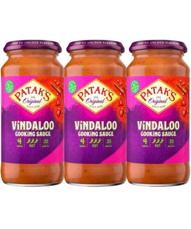 Curry Sauce Bundle with Patak's Vindaloo Curry Sauce Jar 450g (3 Pack)