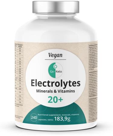 Go Keto Go-Keto Electrolyte Mix 240 vegan capsules 24 perfectly balanced electrolytes and vitamins for a safe intake during sports fitness or a keto diet lactose-free lactose-free - Buy Online on GoSupps.com