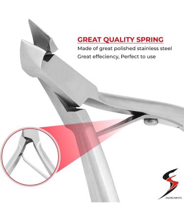 Professional Stainless Steel Cuticle Nippers - Salon Quality Cuticle Remover and Cutter for Manicure and Pedicure - Silver - Buy Online on GoSupps.com