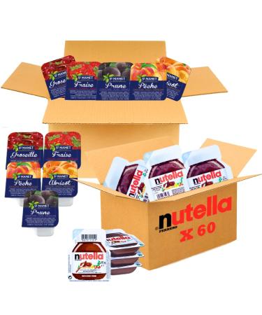 St MAMET/NUT | Assortment of 120 Trays of Spread Jam and Jelly | Individual Portions for Variation of Delights at Breakfast