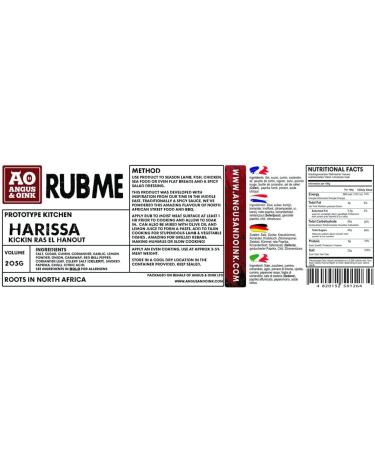 Angus & Oink Ras El Hanout Harissa BBQ Seasoning 205g - Traditional Moroccan Spices for Meat | Gluten Free & Vegan - Buy Online on GoSupps.com