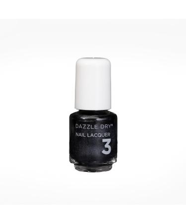 Dazzle Dry Nail Mini Lacquer (Step 3) - Bold - A full coverage shimmer dark gunmetal gray/black. Full coverage shimmer. (0.17 fl oz / 5 Manicures) Bold | 0.17 Fl Oz