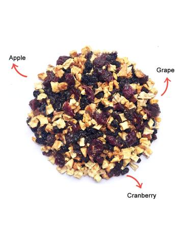 Organic Cherry Knight Herbal Tea - Loose Leaf Fruit Blend (70g) | Non-GMO Apple Grape Cranberry Flavor | International Shipping Available - Buy Online on GoSupps.com
