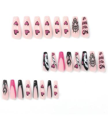FEIlei Halloween False Nails Skull Spiders Net Fake Nails Full Cover Art Press On Nails - Buy Online on GoSupps.com