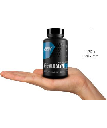 EFX Sports Kre-Alkalyn Pro - pH Correct Creatine Monohydrate Supplement | Muscle Building Pre Workout for Men & Women | 30 Servings | 60 Capsules | International Shipping Available - Buy Online on GoSupps.com
