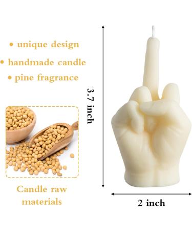 GroBro7 Middle Finger Candle - Danish Pastel Fragrance | Natural Soy Wax Aromatherapy Decor & Pine Incense Sticks for Desk & Home | Unique Gift for Parties & Housewarming - Buy Online on GoSupps.com
