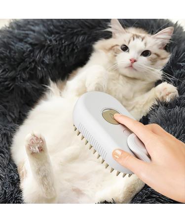 Feelsploh USB Rechargeable Spray Brush for Cats & Dogs - Electric Water Spray & Massage for Short-Haired Pets (White) - Buy Online on GoSupps.com
