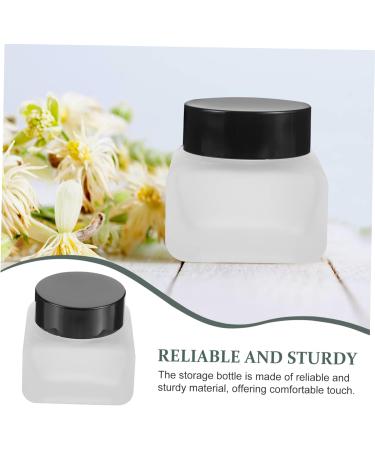 HONMEET 50ml Glass Jar Face Cream Jar Empty Refillable Cosmetic Jars Empty Cream Jar Frosted Glass Jars Tiny Jars with Lids Lotion Jar Body Butter Jars Sample Jars Travel Square Small Jar - Buy Online on GoSupps.com