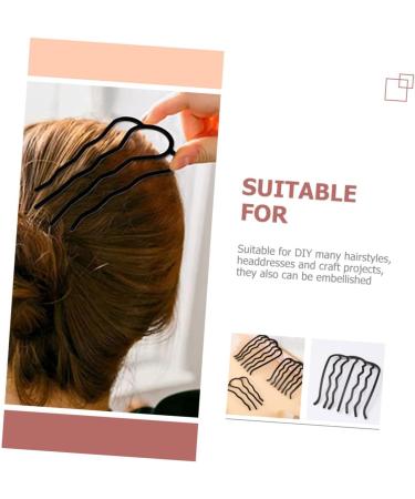 FRCOLOR 32 Pieces U-Clip Comb Hair Accessories Hair Styling French Comb Clip Black Comb Hair Fork Clips Decorative Hair Combs Grace Holder Hair Dryer Bun Miss Accessories Iron - Buy Online on GoSupps.com