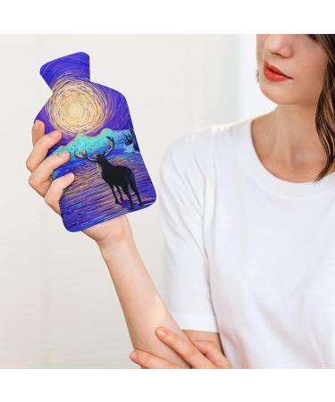 Starry Sky Deer Hot Water Bottle | Plush Hand Warmer for Adults & Kids | 26.5x15.3cm | International Shipping - Buy Online on GoSupps.com