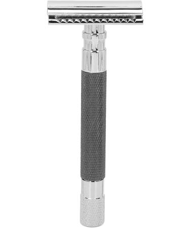 Double Edge Safety Razor for Men - Manual Button Cutting Head Washable Beard Care (Black) | Best Daily Shaving Tool - Buy Online on GoSupps.com