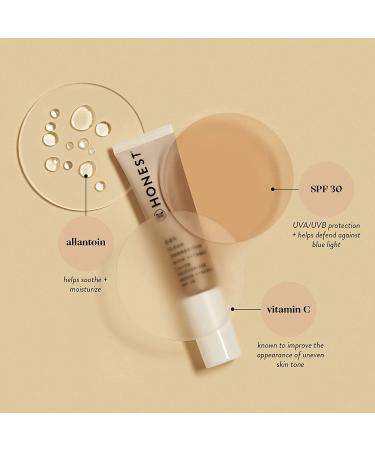 Honest Beauty Clean Corrective Tinted Moisturizer SPF 30 - Tundra Fair | 6-in-1 Skincare Hybrid, Vegan, Dermatologist Tested - 1oz - Buy Online on GoSupps.com