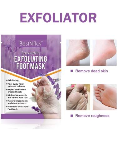 YUNY Foot Peel Mask - 5 Pairs - Exfoliator Peel Off Calluses Dead Skin Callus Remover 100% Natural Ingredients - Get Baby Soft Foot with No Hurt - for Women & Men (Lavender) Multicolor 5 count (Pack of 1) - Buy Online on GoSupps.com