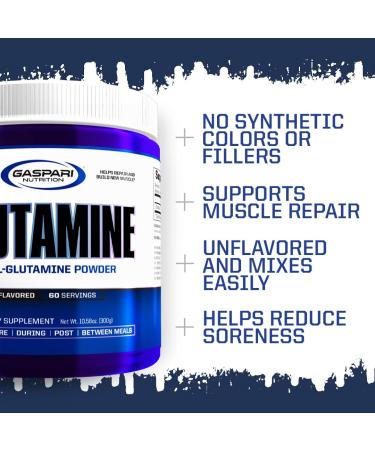 Buy Gaspari Glutamine 300g - Premium Recovery Supplement for Muscle Health - Buy Online on GoSupps.com