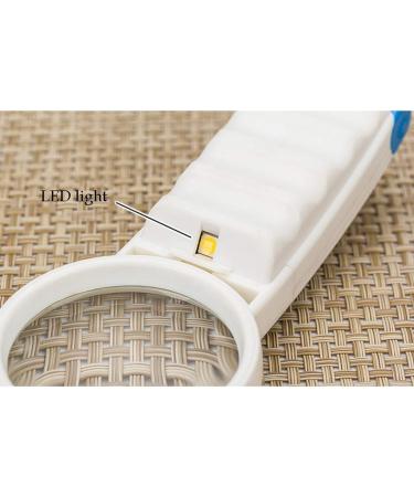Magnifiers LED Light 6X Handheld Magnifying Glass Reading Magnifier 66mm No Distortion Optics HD Glass Lens Compatible with Seniors Low Vision Reading Books Pages Magazines Newspap - Buy Online on GoSupps.com