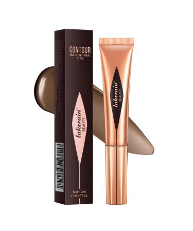 Highlighter Stick - Highlighter Makeup & Stick - Waterproof Sheer Glow Buildable Color Contouring and Blendable Highlighter Makeup Stick for Face Uaxiu Contour Liquid 06#