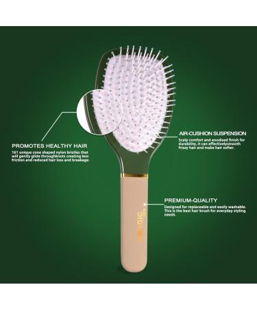 Paddle Hair Brush Glide Thru Detangling Detangler Brush for Natural Curly Straight Wet or Dry Hair HairBrush for Adults & Kids Hair (GREEN) P-Green - Buy Online on GoSupps.com