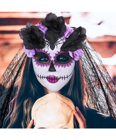 Kapmore Funny Universal Full Face Flower Gauze Halloween Face Cover Breathable Horrible Stretchy Elastic Nonslip Terrible Cosplay - Buy Online on GoSupps.com