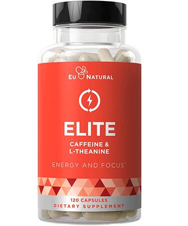 Eu Natural ELITE Caffeine with L-Theanine - 120 Capsules