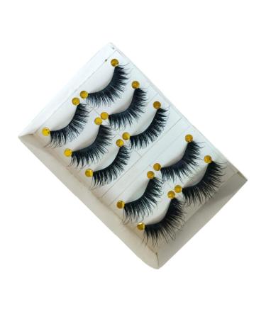 POPETPOP 5 Pairs Fake Eyelashes Magnetic False Eyelashes Magnetic Eyelashes Thick False Eyelashes Cross False Eyelashes False Lashes Natural False Lashes 3d Dense Cotton Thread