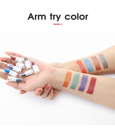 8 Colors Glitter Eyeshadow Stick Colorful Set Waterproof Eye Shadow Pencil Eye shadow Stick Pen Makeup Set Waterproof & Long Lasting Starter Eyeshadow Stick Sets - Buy Online on GoSupps.com