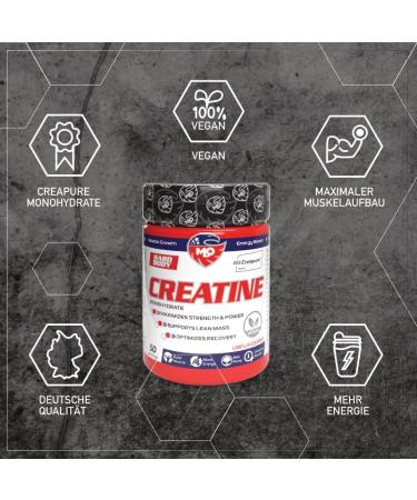 MLO Creatine Monohydrate Creapure | Ultrapure Vegan & Gluten-Free Creatine Powder for Energy & Strength - 250g - Buy Online on GoSupps.com