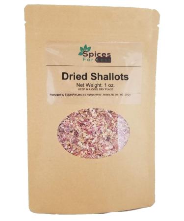 SFL DRIED SHALLOTS ONION CHOPPED - 1 OZ RESEALABLE POUCH FOR COOKING