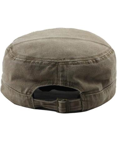 Uaook Classic Premium Army Cap - Men's Cotton Military Style Flat Cap | Low Profile Summer Fiddler Hat | Unisex Retro Baseball Chapeau - Buy Online on GoSupps.com