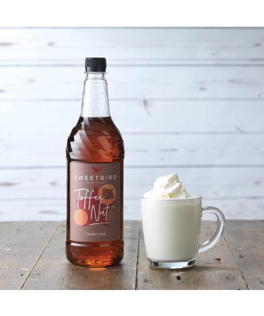 Sweetbird Toffee Nut Syrup (1 Litre) - Vegan-Friendly Delicious Toffee Flavor - Buy Online on GoSupps.com