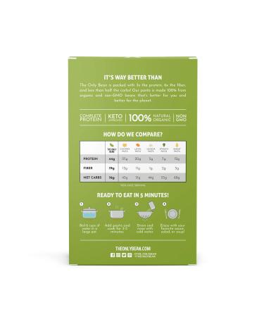 The Only Bean Organic Edamame Fettuccine Pasta 8 oz (6 Pack) | High Protein Keto Friendly Gluten-Free Vegan Non-GMO Kosher Low Carb Plant-Based Bean Noodles - Buy Online on GoSupps.com