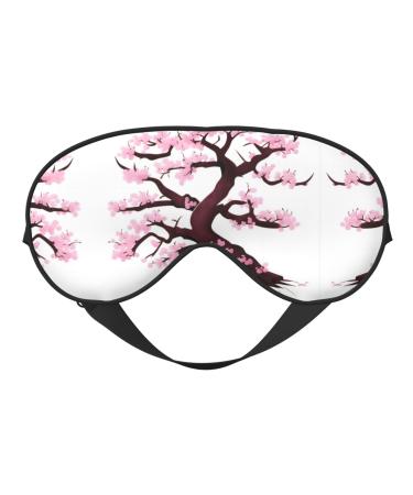 Sleep Masks Silky Cherry Blossoms Tree Eye Cover Soft Satin Blindfold Elastic for Women Man Travel Nap - Silent Night Stars