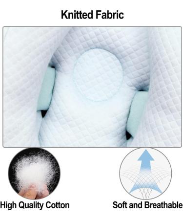 Blublu Park 2-in-1 Travel Pillow - Adjustable Banana Shape Baby Neck Support Cushion for Car Seat - Blue (3-12 Months) - Buy Online on GoSupps.com