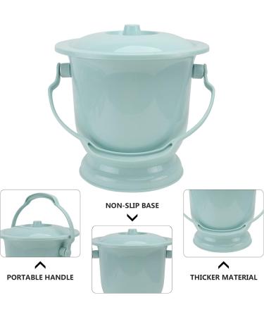 Portable Toilet Urinal Spittoon Chamber Pot Potty Plastics Bedpan Urine Bucket Bottle with Lid for Household Adults Pregnant (Color : Sky-Blue Size : 25.5x25.5cm) 25.5x25.5cm Sky-blue - Buy Online on GoSupps.com