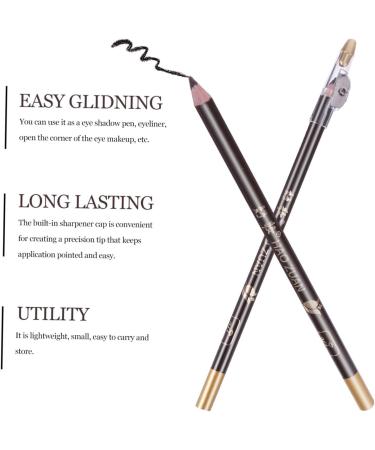 FOYTOKI 8pcs Beauty Eyebrow Pen Eyebrow Pencil Wooden Makeup Accessories 1 count (Pack of 1) Coffee - Buy Online on GoSupps.com