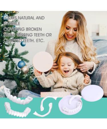 Buy Frenzify Comfortable Veneers - 2 Pairs of Top & Bottom False Teeth for Men & Women | Perfect Provisional Dentures for Missing Teeth - Buy Online on GoSupps.com