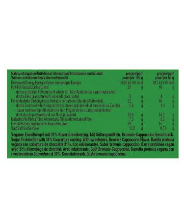 Buy Weider Joes Vegan Soft Bar - Delicious Protein Bar with Almonds | 12 x 50g - Guilt-Free Brownie Cappuccino Taste | International Shipping Available - Buy Online on GoSupps.com