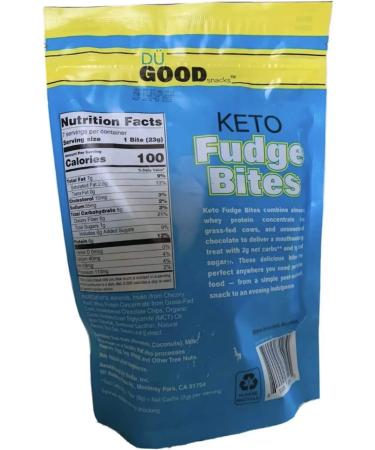 Keto Fudge Bites - Low-Carb Chocolate Snacks | Non GMO, Gluten Free, Paleo & Keto Friendly (7 Bites) - Includes Bonus EBOOK - Buy Online on GoSupps.com