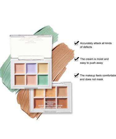 Color Correcting Concealer Palette - 6 Lightweight Contour Creams for Flawless Skin | Color 01 F0601 - International Shipping Available - Buy Online on GoSupps.com