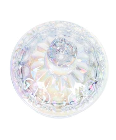 1 Stk nail art crystal cup nail polish crystal cup nail-tech accessories glass nail dapping shell nail mug made of glass crystal manicure art bowl nail cup with lid acrylic care 8x8cm