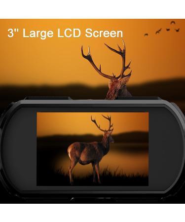 Jadfezy Night Vision Goggles - Digital Infrared Binoculars with 3'' Screen and 64GB SD Card for Camping and Hunting - Buy Online on GoSupps.com