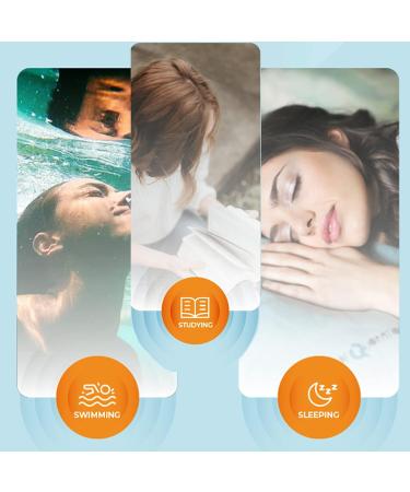 Reusable Silicone Ear Plugs for Sleeping, Swimming, Concerts, and More - 27dB Noise Cancelling Protection - Blue - Buy Online on GoSupps.com